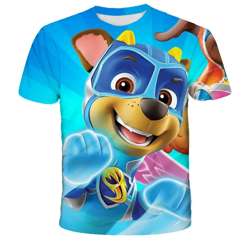 PAW Patrol jouet chien enfants vêtements hauts garçon T-shirt impression 3D pat patrouille t-shirts Anime à manches courtes bébé enfant cadeau d'anniversaire