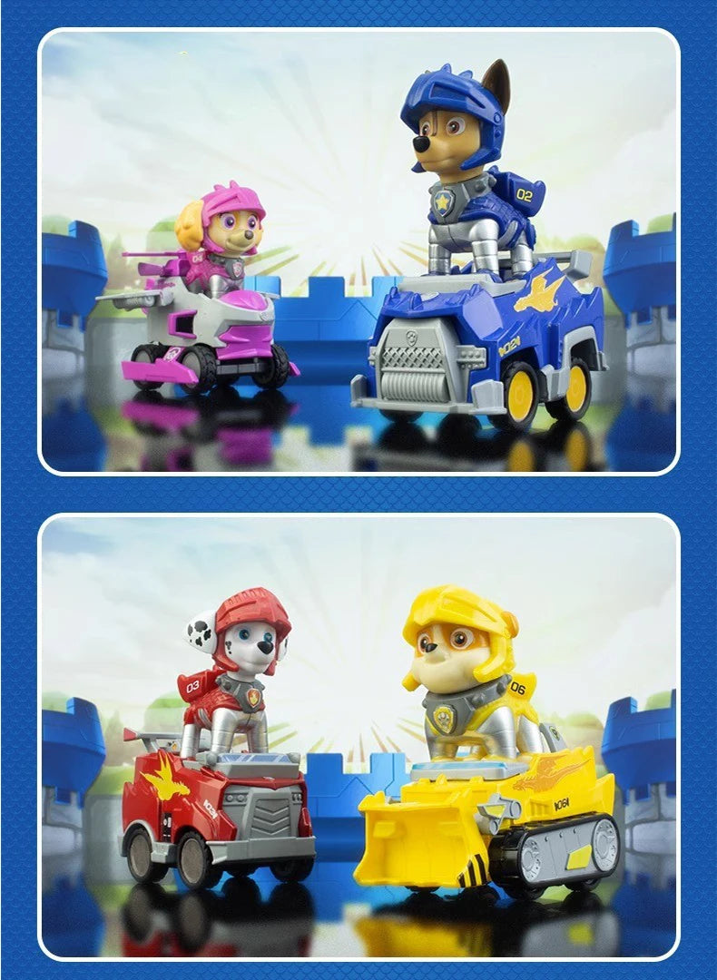 PAW Patrol – équipe de sauvetage de grande réalisation, chien de puissance, assemblage de dessin animé, pendentif de voiture électrique fait à la main, jouet, cadeau d'anniversaire pour enfants