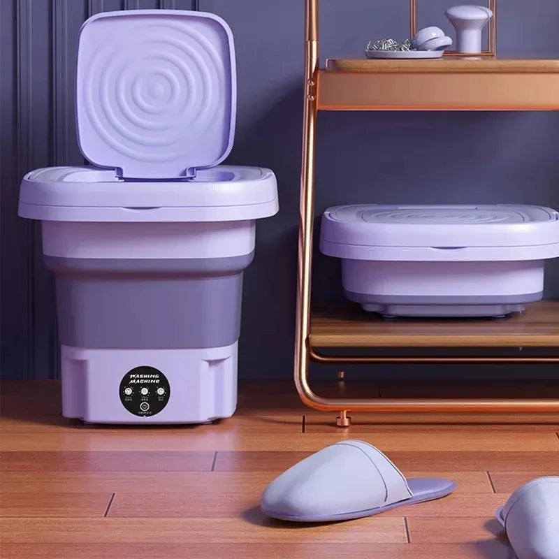 Petite Machine à laver pliable Portable 8l, avec sèche-linge rotatif, pour chaussettes, sous-vêtements, culottes, Mini Machine à laver domestique