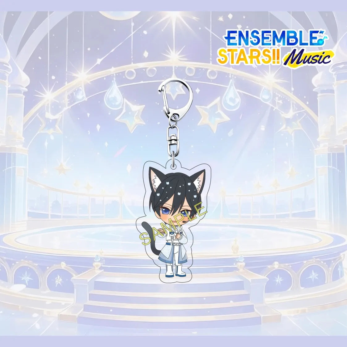 Porte-clés en acrylique de 6 cm avec personnage mignon de l'anime Ensemble Stars, pendentif pour sac à dos, décoration de clé de voiture, cadeau de collection pour fans