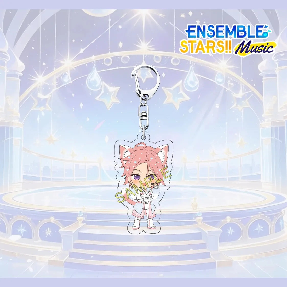 Porte-clés en acrylique de 6 cm avec personnage mignon de l'anime Ensemble Stars, pendentif pour sac à dos, décoration de clé de voiture, cadeau de collection pour fans