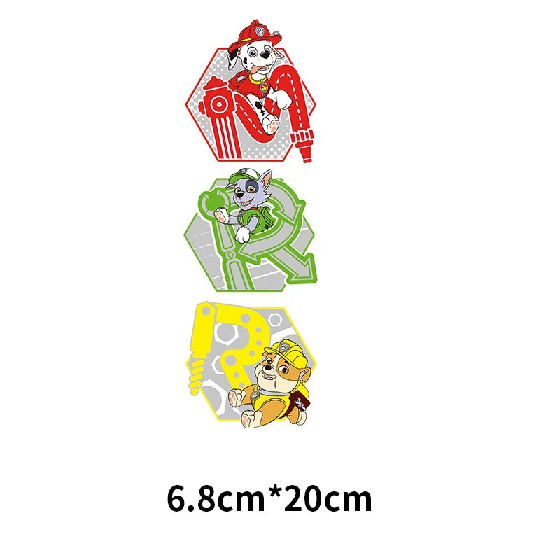 Patchs Paw Patrol mignons pour vêtements, autocollants pour vêtements d'enfants, sweat à capuche, T-Shirt, presse à chaud, autocollant en fer appliqué, DIY bricolage