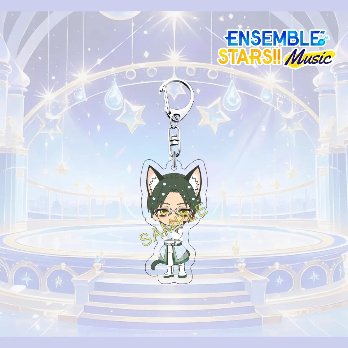 Porte-clés en acrylique de 6 cm avec personnage mignon de l'anime Ensemble Stars, pendentif pour sac à dos, décoration de clé de voiture, cadeau de collection pour fans