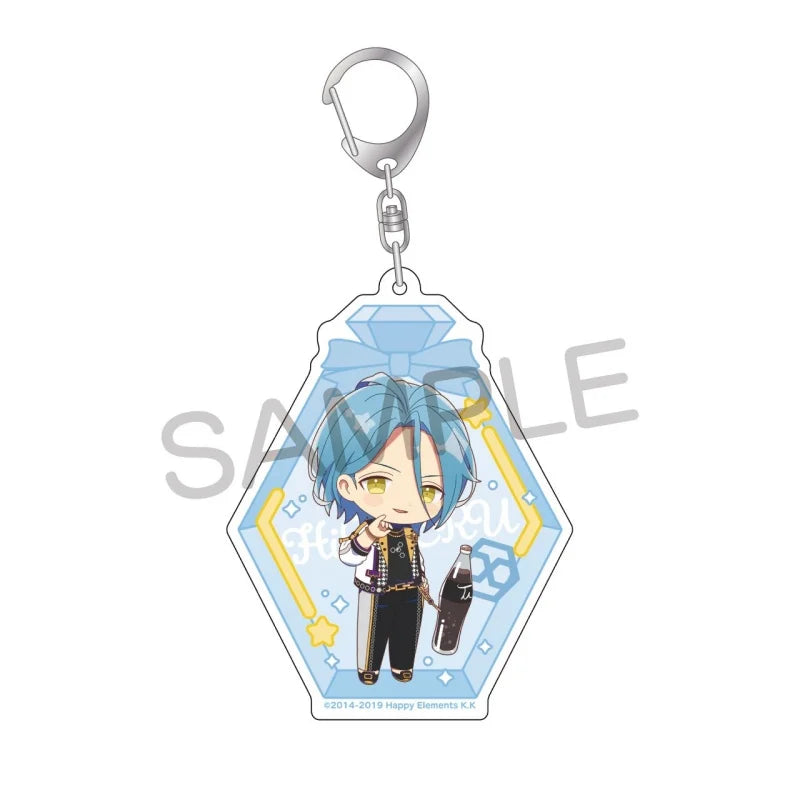 Ensemble Stars! Pendentif porte-clés en acrylique, version bouteille à message, pour sac, voiture, téléphone portable, cadeau pour amis et festivals