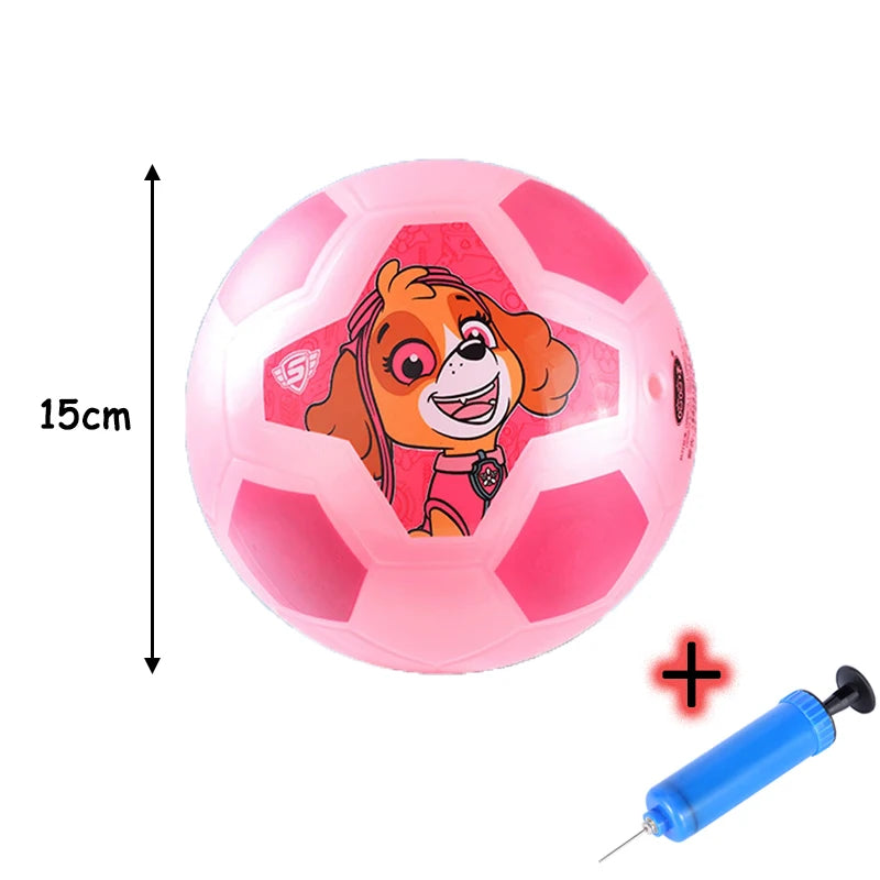 Paw Patrol thème dessin animé Football enfants Sport formation fournitures de plein air enfants balle en caoutchouc jouets cadeaux d'anniversaire jouets amusants