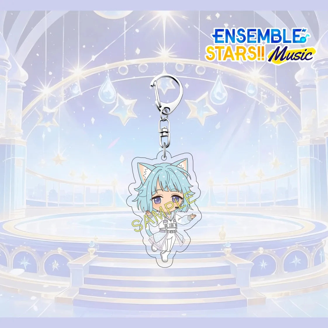 Porte-clés en acrylique de 6 cm avec personnage mignon de l'anime Ensemble Stars, pendentif pour sac à dos, décoration de clé de voiture, cadeau de collection pour fans