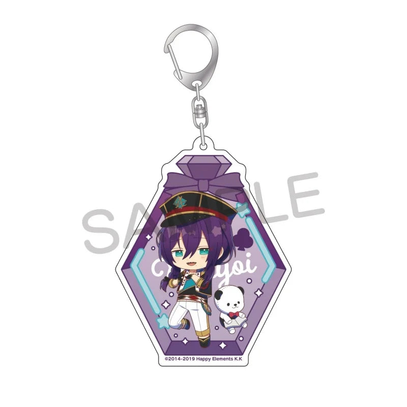 Ensemble Stars! Pendentif porte-clés en acrylique, version bouteille à message, pour sac, voiture, téléphone portable, cadeau pour amis et festivals