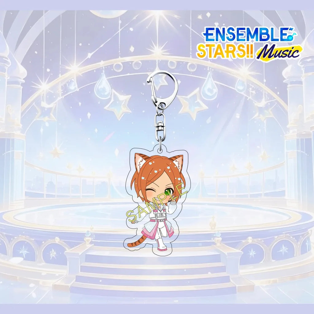 Porte-clés en acrylique de 6 cm avec personnage mignon de l'anime Ensemble Stars, pendentif pour sac à dos, décoration de clé de voiture, cadeau de collection pour fans