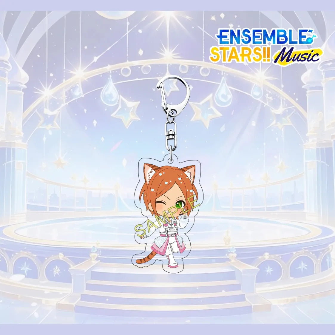 Porte-clés en acrylique de 6 cm avec personnage mignon de l'anime Ensemble Stars, pendentif pour sac à dos, décoration de clé de voiture, cadeau de collection pour fans