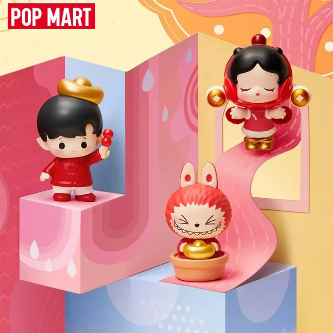 POP MART POPBEAN Horse Year Édition Limitée Mamafufu Mini Poupée Série Boîte Mystère Authentique Boîte Aveugle Jouets à Deviner Sac Ornement