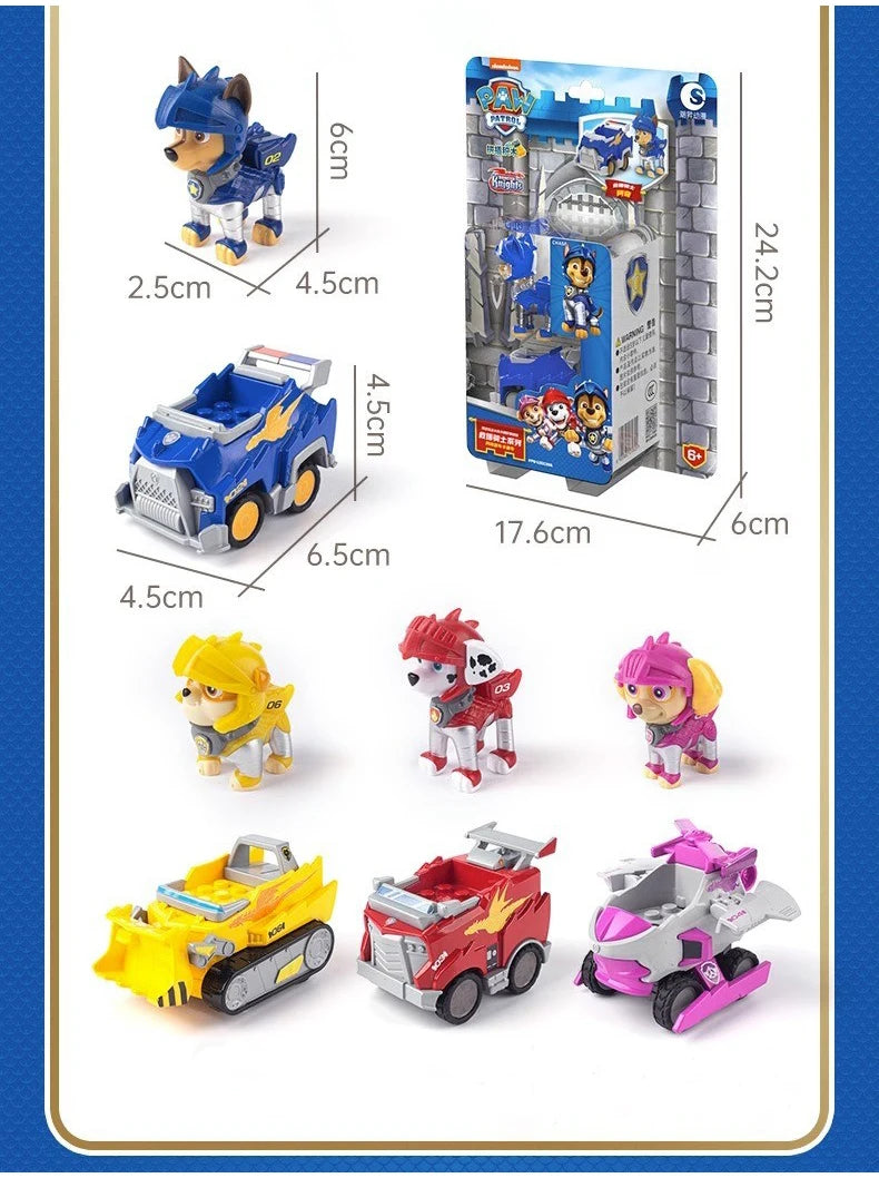 PAW Patrol – équipe de sauvetage de grande réalisation, chien de puissance, assemblage de dessin animé, pendentif de voiture électrique fait à la main, jouet, cadeau d'anniversaire pour enfants