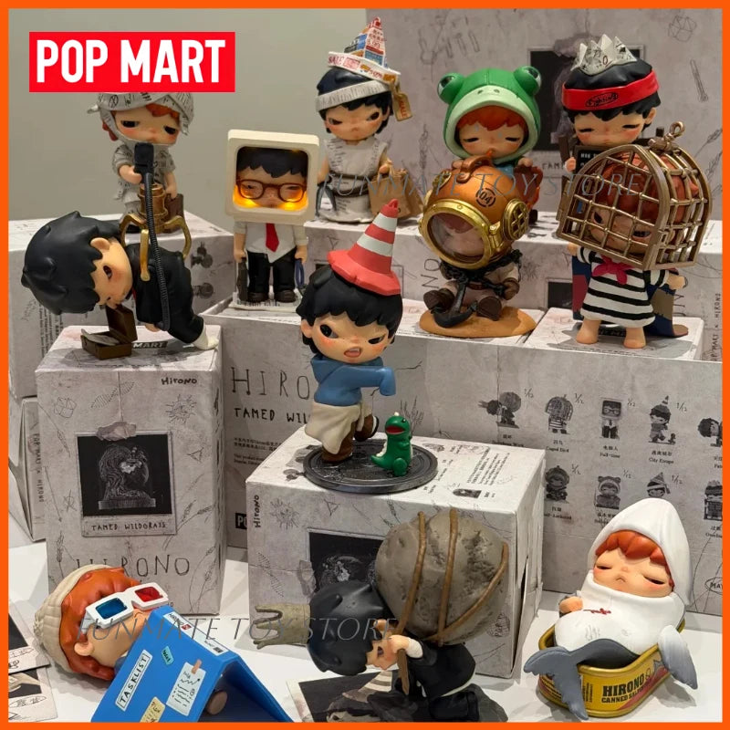 Nouvelle figurine authentique POP MART Hirono Tamed Wildgrass Series, boîte mystère tendance, poupée décorative, jouet de bureau, cadeau pour fille