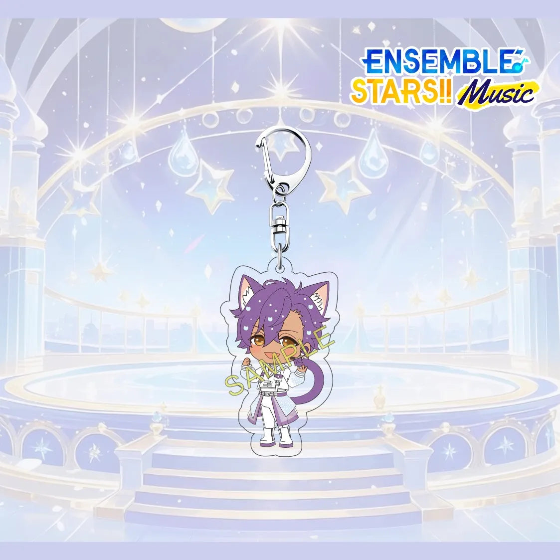 Porte-clés en acrylique de 6 cm avec personnage mignon de l'anime Ensemble Stars, pendentif pour sac à dos, décoration de clé de voiture, cadeau de collection pour fans