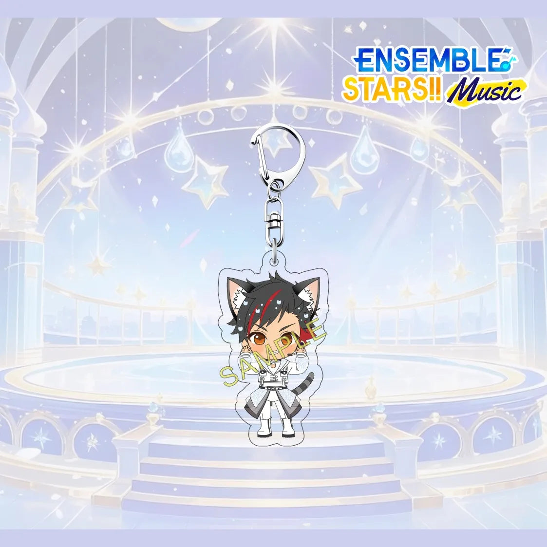 Porte-clés en acrylique de 6 cm avec personnage mignon de l'anime Ensemble Stars, pendentif pour sac à dos, décoration de clé de voiture, cadeau de collection pour fans