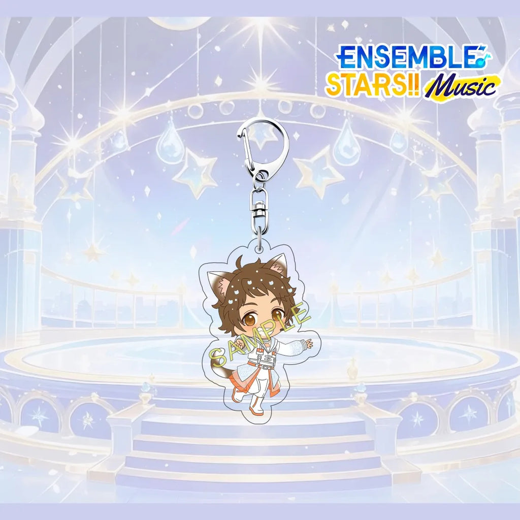 Porte-clés en acrylique de 6 cm avec personnage mignon de l'anime Ensemble Stars, pendentif pour sac à dos, décoration de clé de voiture, cadeau de collection pour fans