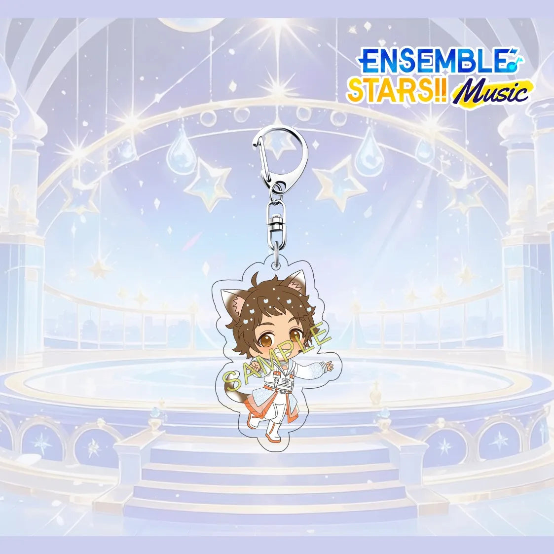 Porte-clés en acrylique de 6 cm avec personnage mignon de l'anime Ensemble Stars, pendentif pour sac à dos, décoration de clé de voiture, cadeau de collection pour fans