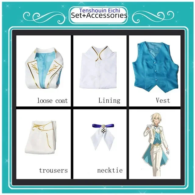 Anime Ensemble étoiles équipe Fine Tenshouin Eichi Hibiki Wataru Fushimi Yuzuru Tori Himemiya Cosplay Costume pour unisexe