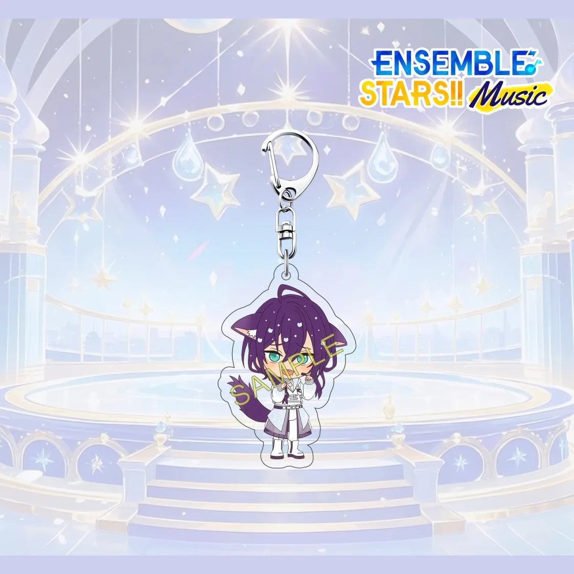 Porte-clés en acrylique de 6 cm avec personnage mignon de l'anime Ensemble Stars, pendentif pour sac à dos, décoration de clé de voiture, cadeau de collection pour fans
