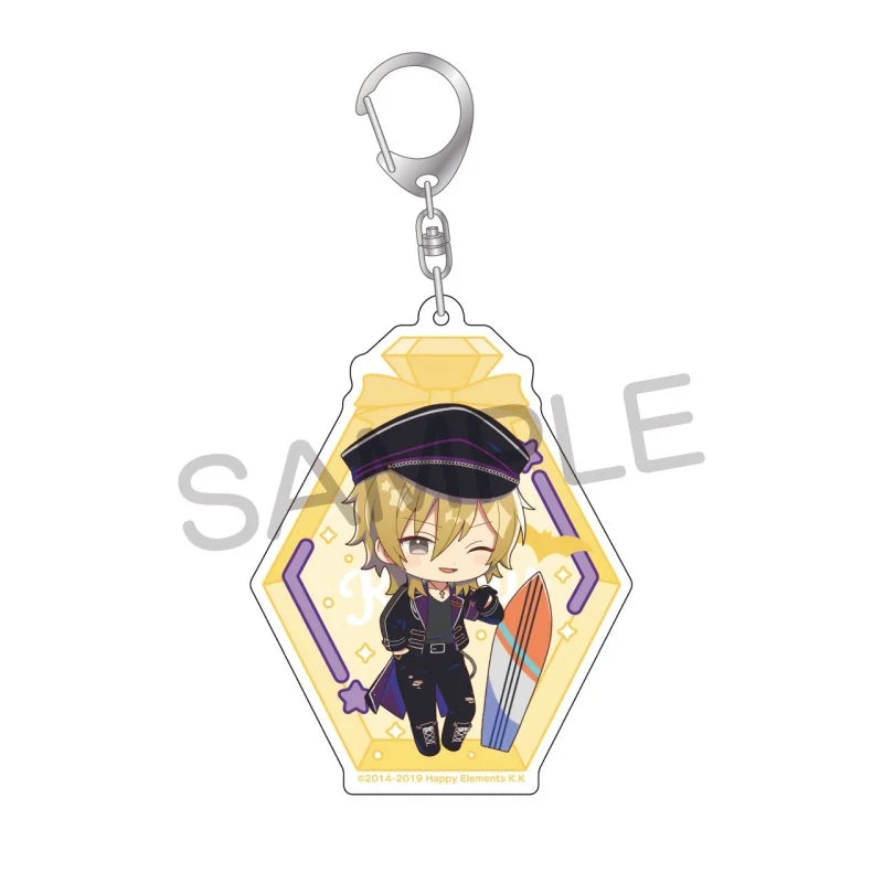 Ensemble Stars! Pendentif porte-clés en acrylique, version bouteille à message, pour sac, voiture, téléphone portable, cadeau pour amis et festivals