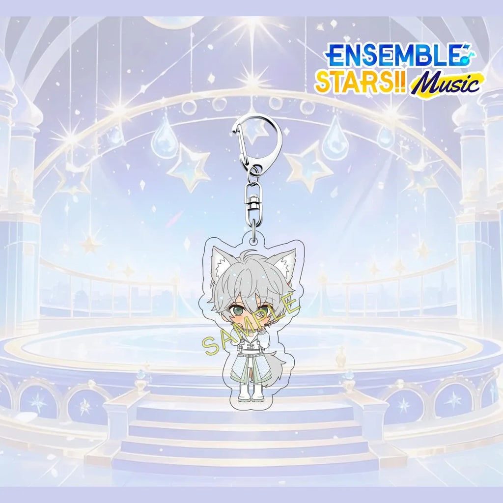 Porte-clés en acrylique de 6 cm avec personnage mignon de l'anime Ensemble Stars, pendentif pour sac à dos, décoration de clé de voiture, cadeau de collection pour fans