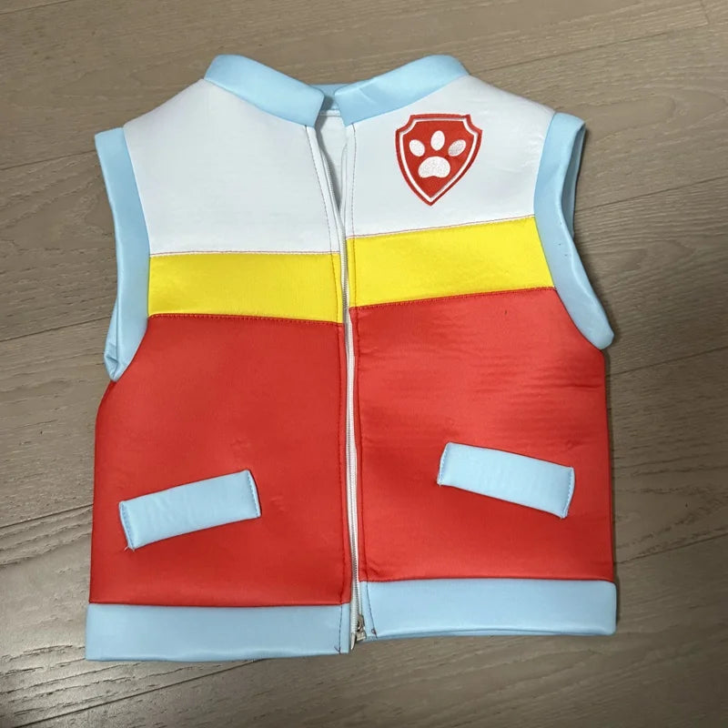 Costume inspiré de Chase de Paw Patrol, veste, tenue de cosplay Ryder, vêtements de jeu de rôle pour fête d'Halloween, cadeau anime pour enfants