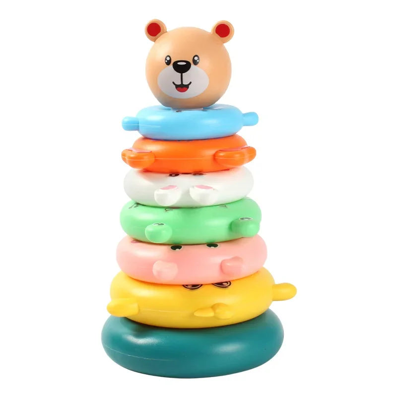 Nouveaux jouets pour bébé 0-12 Montns Puzzle pyramide tour tasse jouets empilables Montessori éducatif plage enfants piscine baignoire jouet enfants cadeau