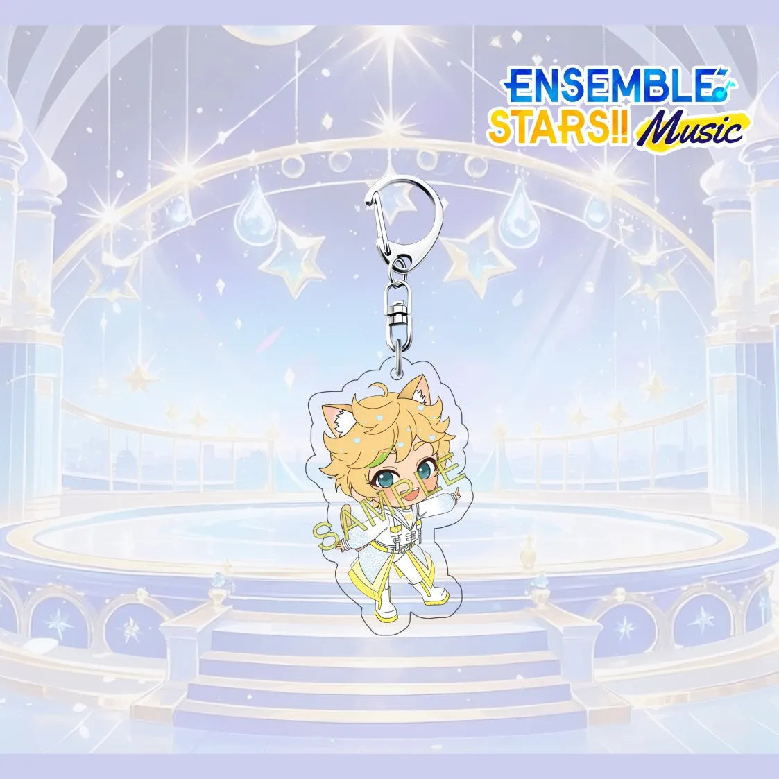 Porte-clés en acrylique de 6 cm avec personnage mignon de l'anime Ensemble Stars, pendentif pour sac à dos, décoration de clé de voiture, cadeau de collection pour fans