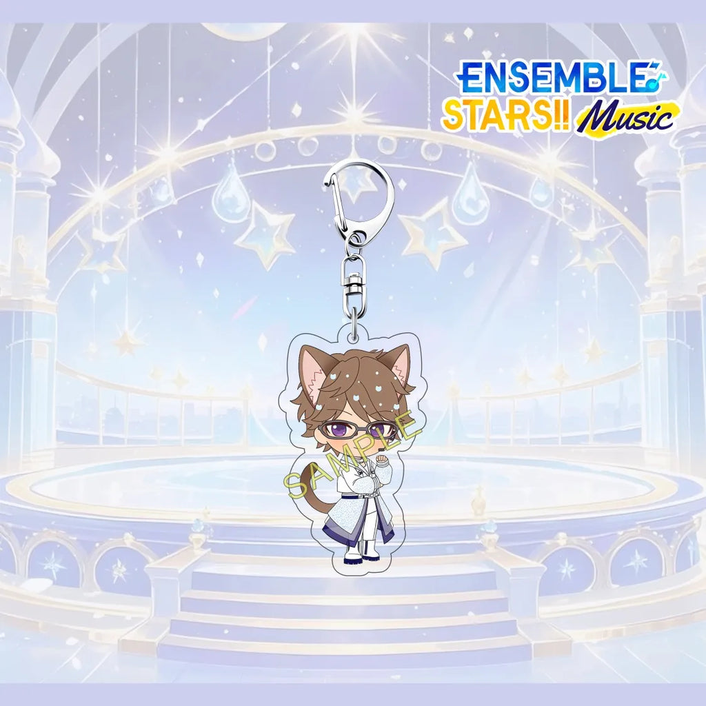 Porte-clés en acrylique de 6 cm avec personnage mignon de l'anime Ensemble Stars, pendentif pour sac à dos, décoration de clé de voiture, cadeau de collection pour fans