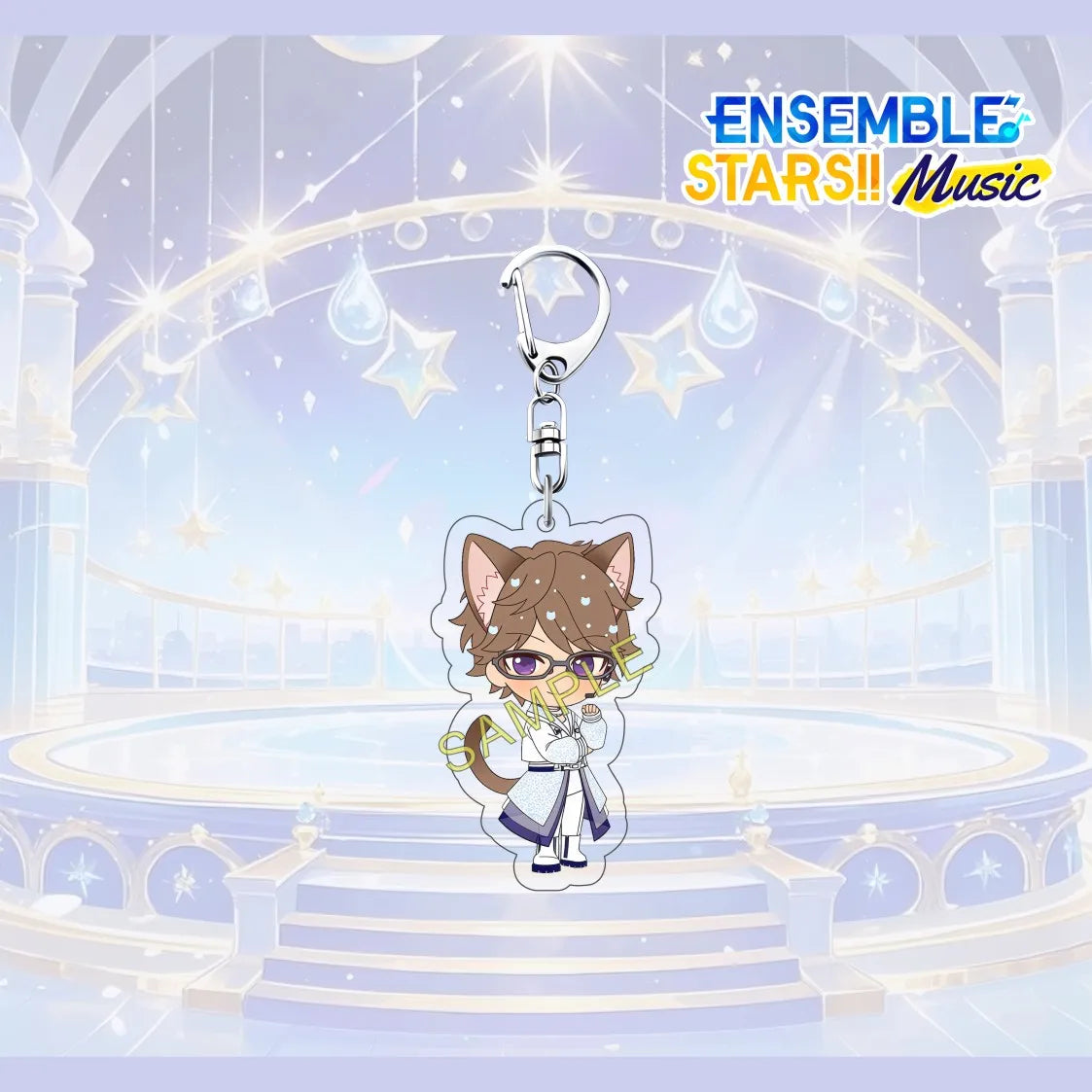Porte-clés en acrylique de 6 cm avec personnage mignon de l'anime Ensemble Stars, pendentif pour sac à dos, décoration de clé de voiture, cadeau de collection pour fans