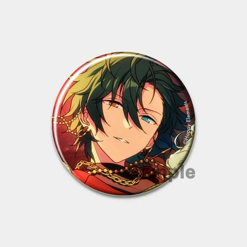 Ensemble d'étoiles rondes faites à la main pour sac à dos, épingles de dessin animé amusantes, accessoires de collection d'anime, décoration de chapeau d'insigne, broches encliquetables