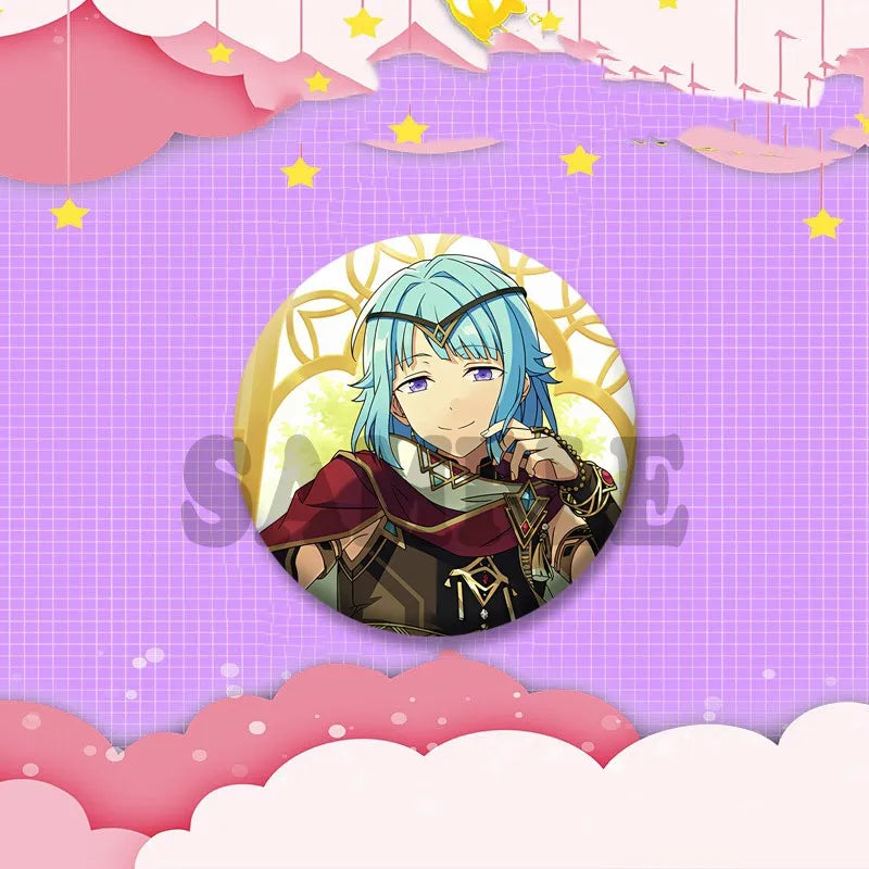 Ensemble étoiles jeu Badge rond créatif dessin animé idole bouton broche vêtements sac à dos bijoux accessoires décoration épinglettes