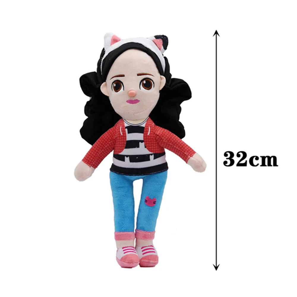 Nouveau Gabbys maison de poupée en peluche Mercat dessin animé animaux en peluche chat souriant voiture chat câlin Gaby fille cadeau d'anniversaire