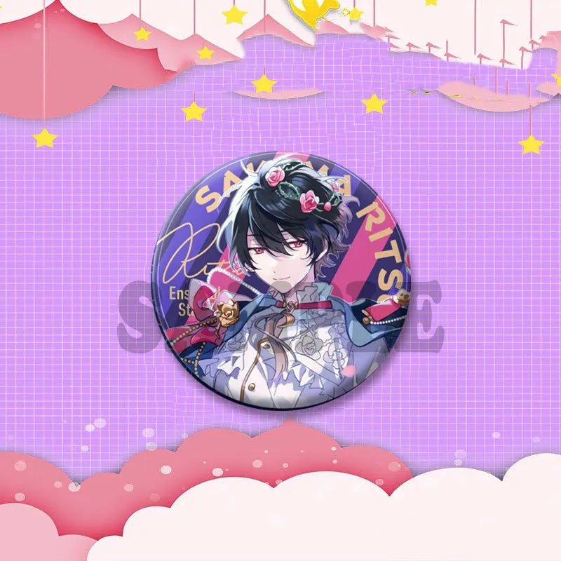 Ensemble étoiles jeu Badge rond créatif dessin animé idole bouton broche vêtements sac à dos bijoux accessoires décoration épinglettes