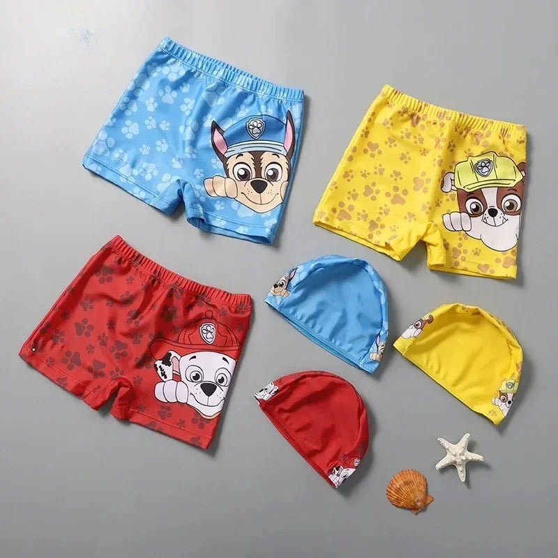 Paw Patrol : Sous-vêtements imprimés pour enfants, chapeau, Chase, Rocky, Marshall, jouets, maillot de bain