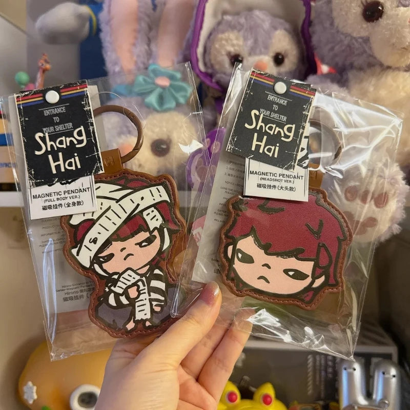 Pop Mart Shanghai édition limitée Hirono dépanneur série itinérante pendentif magnétique cadeau d'anniversaire Surprise à collectionner