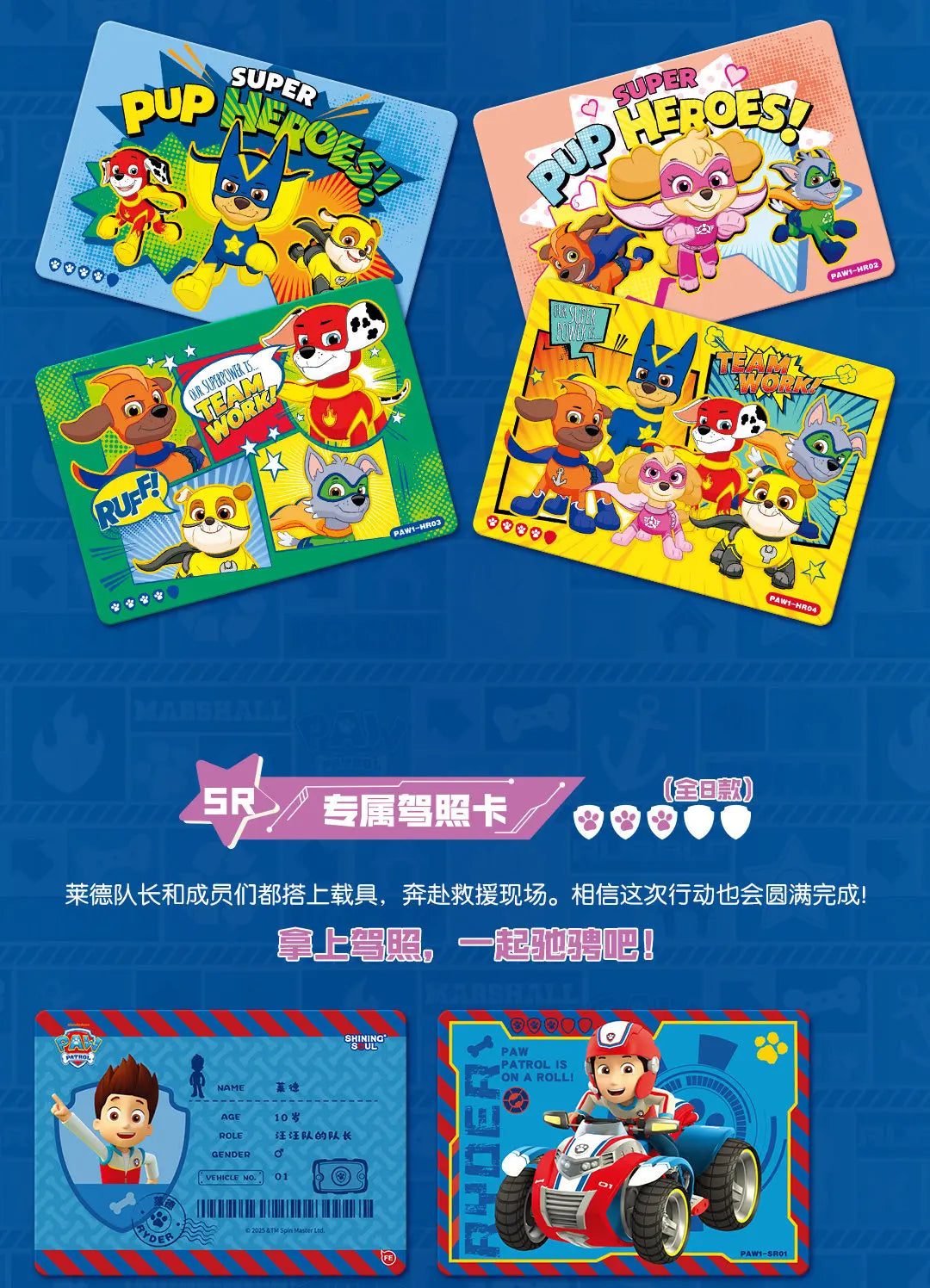 Cartes à collectionner PAW Patrol, la première série de sacs d'aventure, cartes à collectionner, cartes de collection, cartes cadeaux, jouets