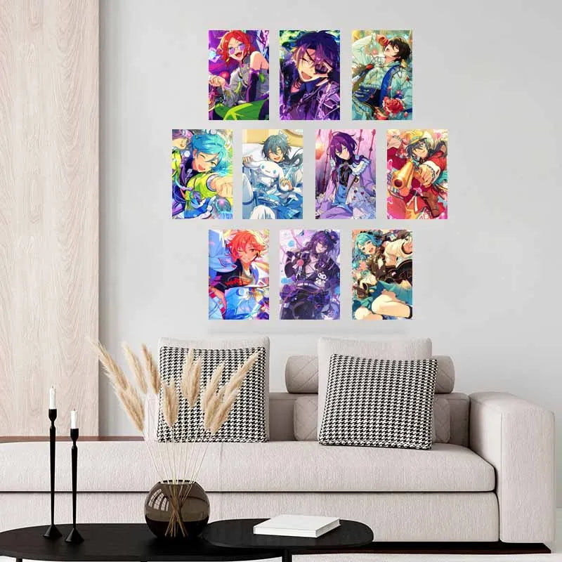 10/30 pièces Ensemble de jeu étoiles carte postale décor chambre café dortoir mur Collage Kit bricolage à la main créatif cadeau Message carte affiches