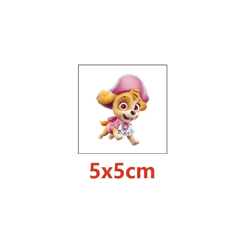 Autocollants de tatouage Pat'Patrouille pour enfant, 20 pièces, stickers, dessin animé, mignon, chien, modèle, beurre, chasse, marshall, rock, cadeaux