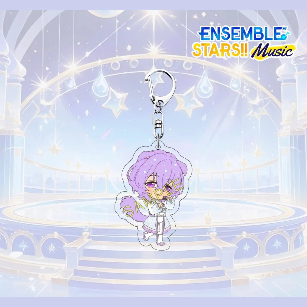 Porte-clés en acrylique de 6 cm avec personnage mignon de l'anime Ensemble Stars, pendentif pour sac à dos, décoration de clé de voiture, cadeau de collection pour fans