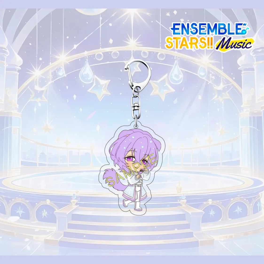 Porte-clés en acrylique de 6 cm avec personnage mignon de l'anime Ensemble Stars, pendentif pour sac à dos, décoration de clé de voiture, cadeau de collection pour fans