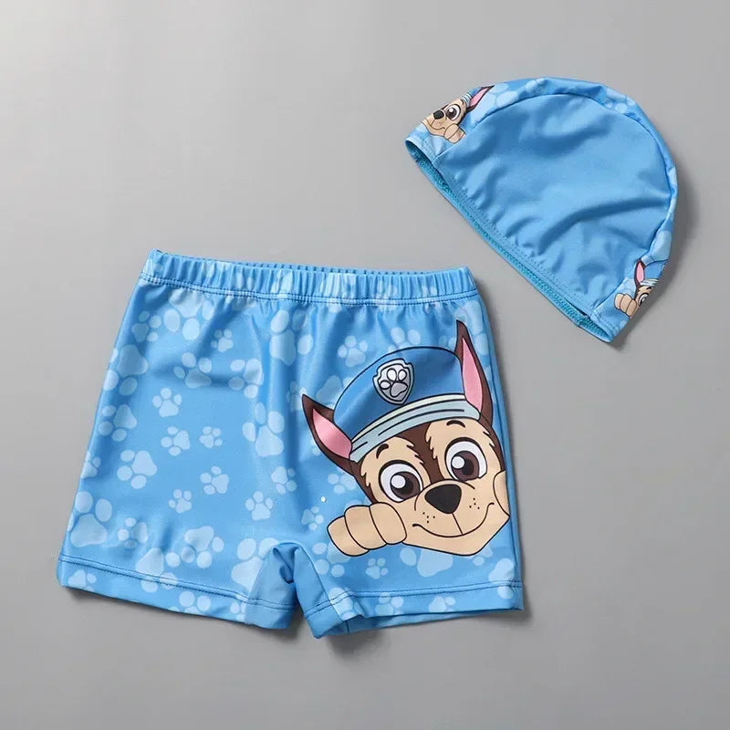 Paw Patrol : Sous-vêtements imprimés pour enfants, chapeau, Chase, Rocky, Marshall, jouets, maillot de bain