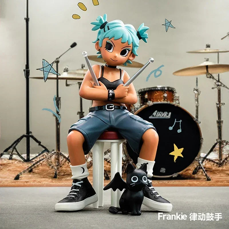 POP MART – boîte aveugle série Peach Riot Rise Up, boîte mystère, ornements Kawaii, Figurines, décoration de maison, modèle de bureau, poupées, cadeau pour filles