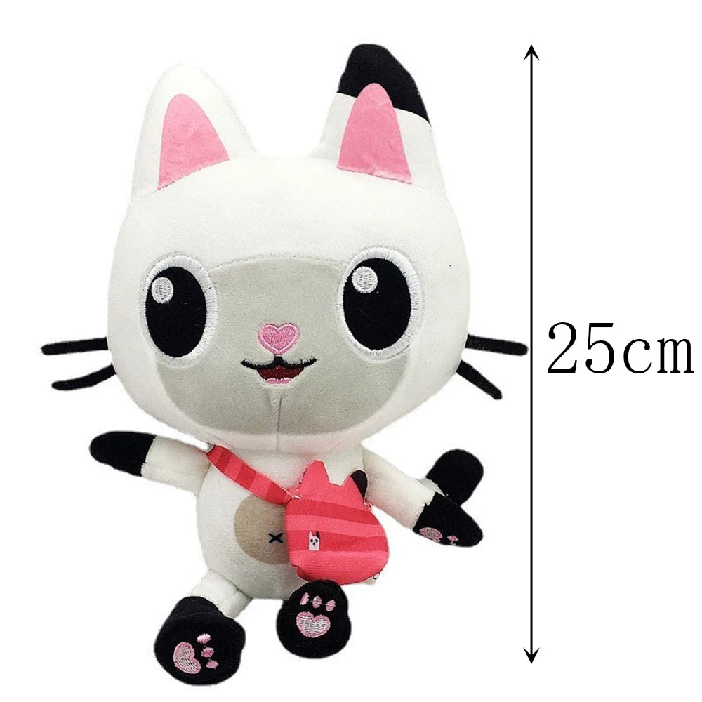 Nouveau Gabbys maison de poupée en peluche Mercat dessin animé animaux en peluche souriant chat voiture chat câlin Gaby fille cadeau d'anniversaire!