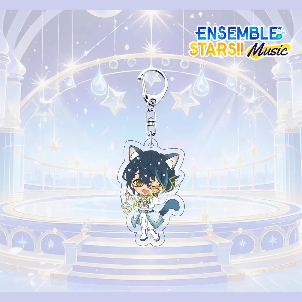 Porte-clés en acrylique de 6 cm avec personnage mignon de l'anime Ensemble Stars, pendentif pour sac à dos, décoration de clé de voiture, cadeau de collection pour fans