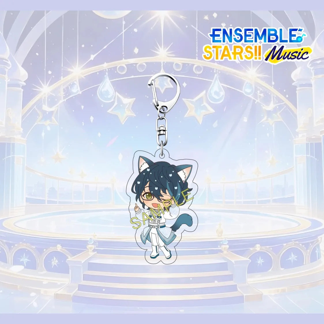 Porte-clés en acrylique de 6 cm avec personnage mignon de l'anime Ensemble Stars, pendentif pour sac à dos, décoration de clé de voiture, cadeau de collection pour fans