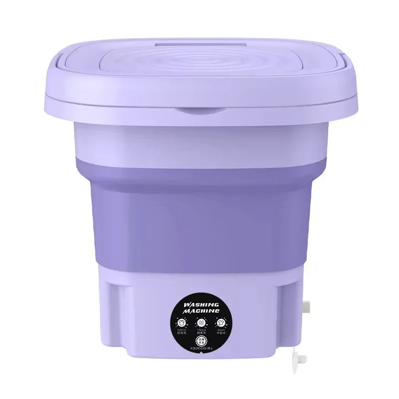 Petite Machine à laver pliable Portable 8l, avec sèche-linge rotatif, pour chaussettes, sous-vêtements, culottes, Mini Machine à laver domestique