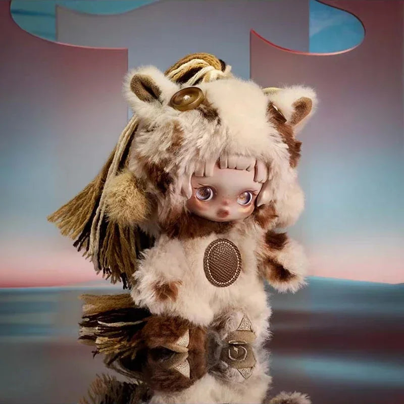POP MART – pendentif en peluche en vinyle, série Have A Good Run, boîte aveugle, jouet mystère, Figurine, décoration de maison, ornement, véritable sac de devinettes