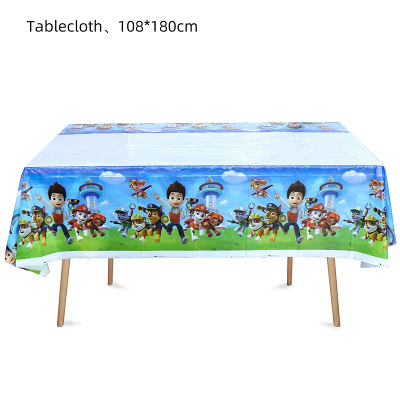 PAW Patrol – décoration de fête d'anniversaire, ensemble de ballons, vaisselle jetable, fournitures pour événements pour enfants, bannière, cadeau d'arrière-plan, nouvelle Version