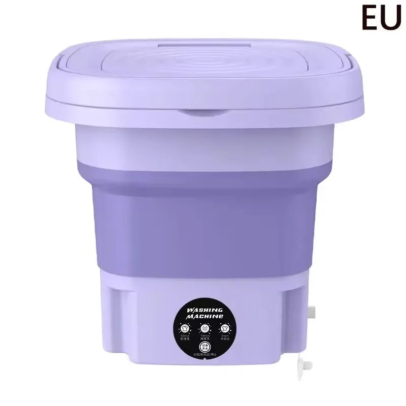 Petite Machine à laver pliable Portable 8l, avec sèche-linge rotatif, pour chaussettes, sous-vêtements, culottes, Mini Machine à laver domestique