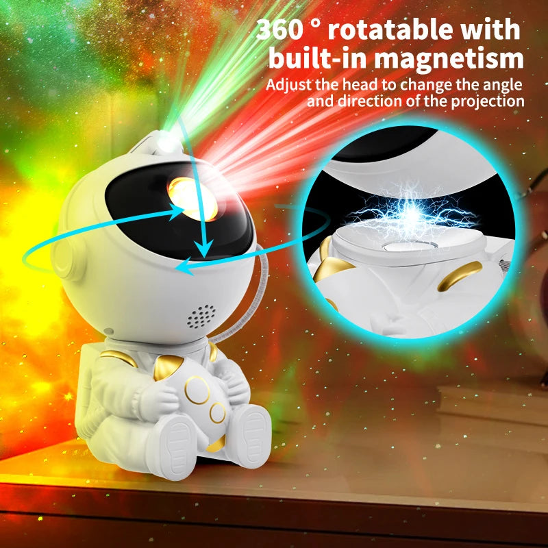 Projecteur Galaxie Astronaute LED – Veilleuse Ciel Étoilé pour Chambre d’Enfant avec Télécommande